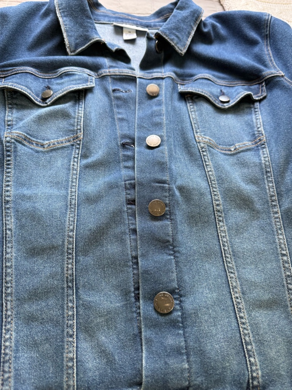 Lane Bryant Super Stretchy Blue Denim Jacket - Like New - 28 - Picture 9 of 14